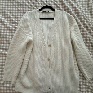 Jenni Kayne | Cashmere Cocoon Cardigan | Small | 100% Cashmere | Cream | EUC